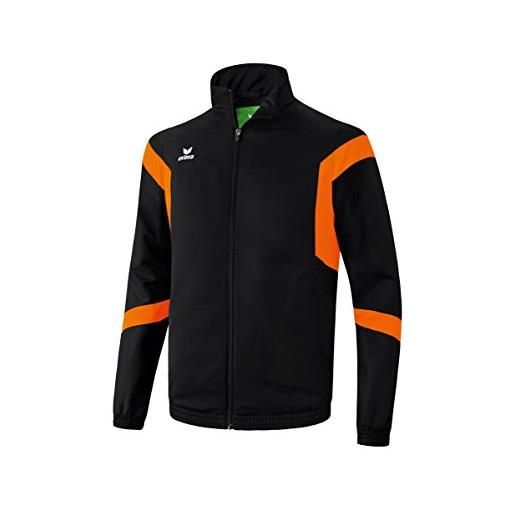 Erima classic team, giacca di rappresentanza unisex - adulto, nero/orange, s