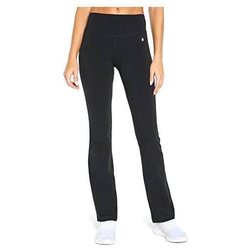 Bally Total Fitness - pantaloni da donna, 81,3 cm, donna, flp630a, nero, m