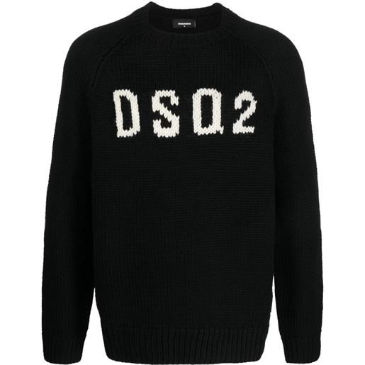 Dsquared2 maglione con logo - nero