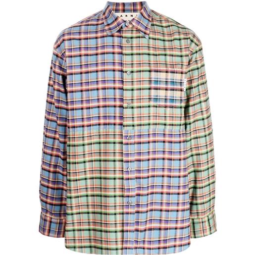 Marni camicia con design color-block - viola