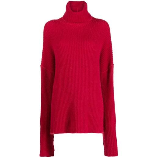 Uma Wang maglione a collo alto - rosso