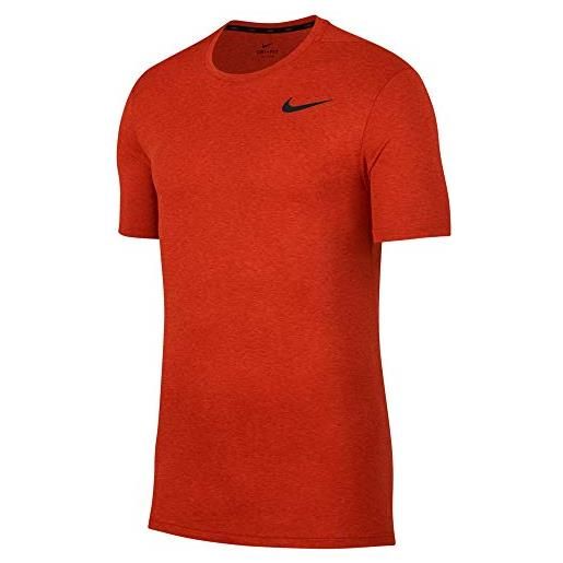 Nike m brt ss hpr dry, maglietta uomo, arancione (rush arancione/dragon rosso/nero), s