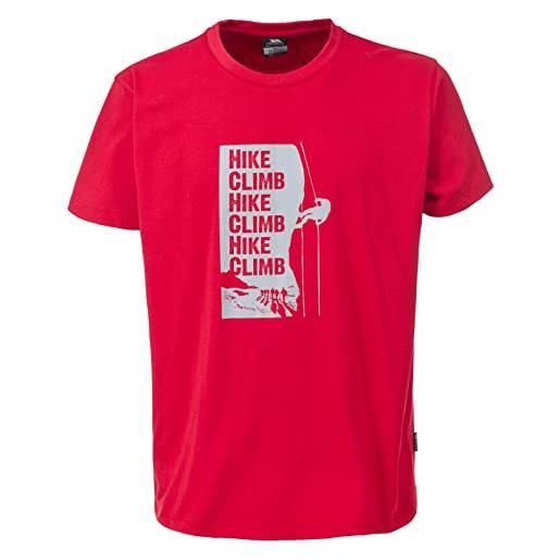 Trespass - t-shirt da uomo tramore, uomo, tramore, red, xxs