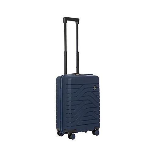 Bric's trolley collezione ulisse b|y, valigia bagaglio a mano con 4 ruote, resistente e ultraleggera, collegamento usb, lucchetto tsa integrato, dimensioni 37x55x20, ocean blue