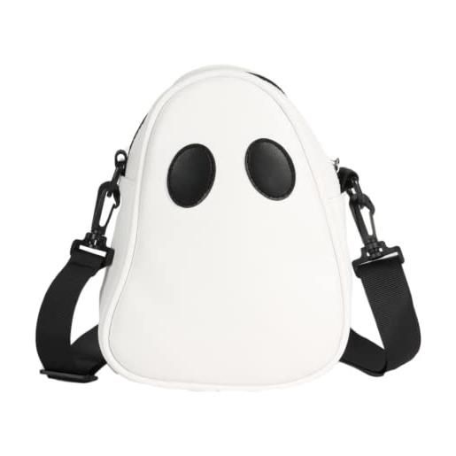 Aobiono ghost bag borsa spooky gothic novità diavolo crossbody borsa a tracolla borsa halloween horror kawaii y2k emo grunge alt, bianco, large, zaini a tracolla