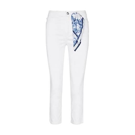 Guess 1981 capri jeans, bianco puro, 27 donna