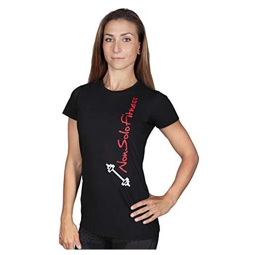 NonSoloFitness training t-shirt - donna (nero, m)