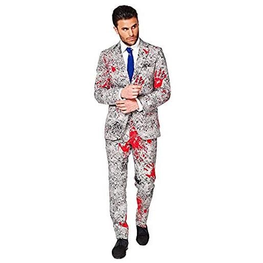 OppoSuits costume di halloween per uomo con stampa elegante - set completo: giacca, pantaloni e cravatta