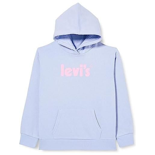 Levi's lvg poster logo hoodie bambine e ragazze, brunnero, 10 anni