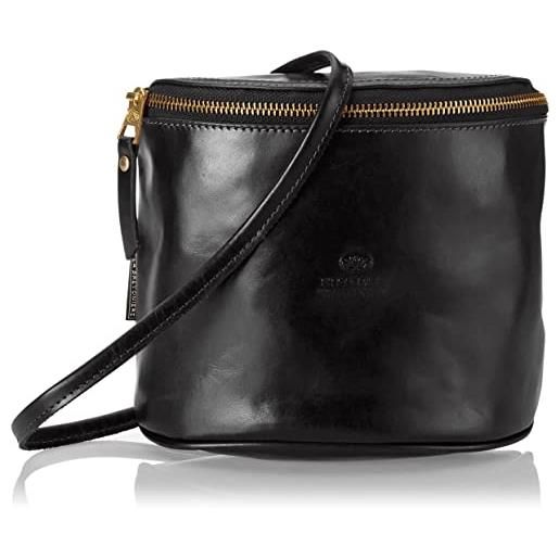 Fred de la Bretoniere, frb0243 tracolla nappa lucida donna, nero, m