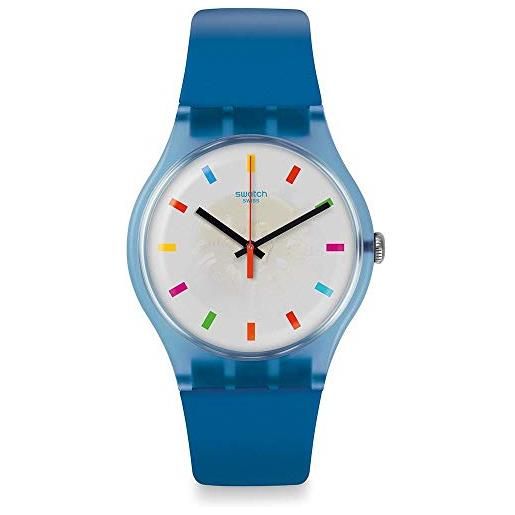 Swatch orologio analogico quarzo uomo con cinturino in silicone suon125