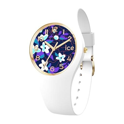 Ice-watch - ice flower digital purple - orologio bianco da donna con cinturino in silicone - 021734 (small)