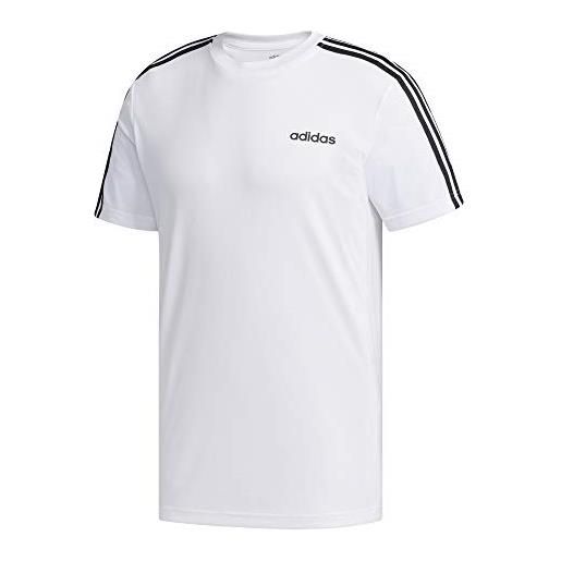 adidas m d2m 3s tee, t-shirt uomo, white/black