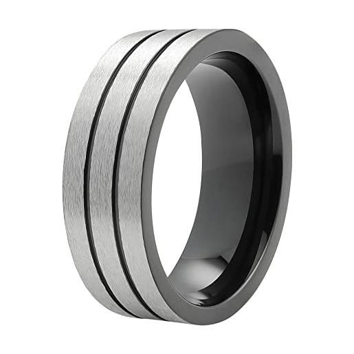 Zippo - anello spazzolato - anello edelstahlring, gebürstetes design, in verschiedenen größen, in hochwertiger geschenkbox, misura unica, metallo, 0