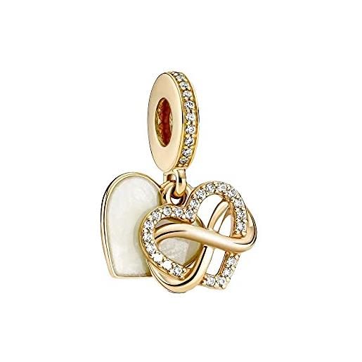 PANDORA sparkling - ciondolo a forma di cuore con simbolo dell'infinit