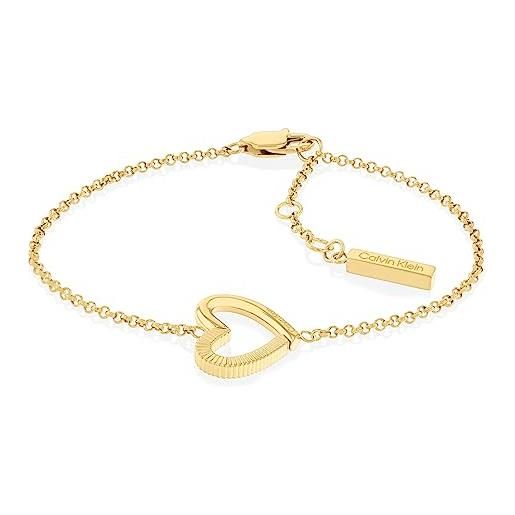 Calvin Klein braccialetto a catena da donna collezione minimalistic hearts oro giallo - 35000388