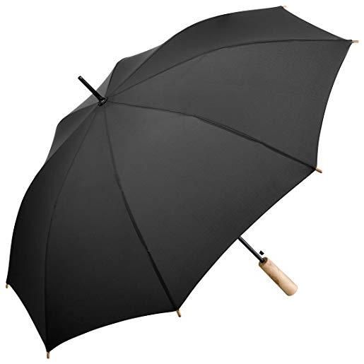 FARE ombrello ecologico automatico, realizzato in plastica riciclata, ampia protezione di 105 cm di diametro, colore: nero