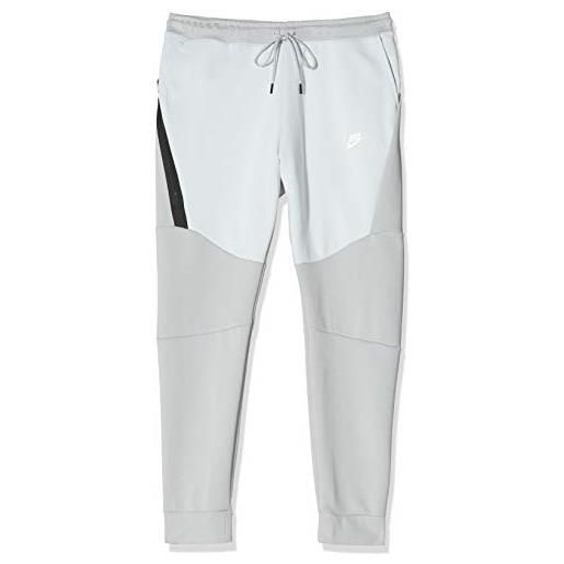 Nike sportswear tech, pantaloni jogger uomo, lt smoke grey/pure platinum/white, 2xl