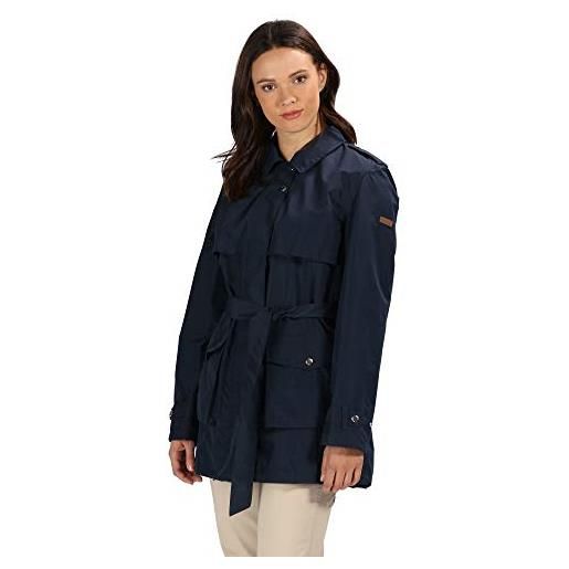 Regatta grier - giacca impermeabile e traspirante con zip e cappuccio, da donna, donna, giacca, rww317, marina militare, 18