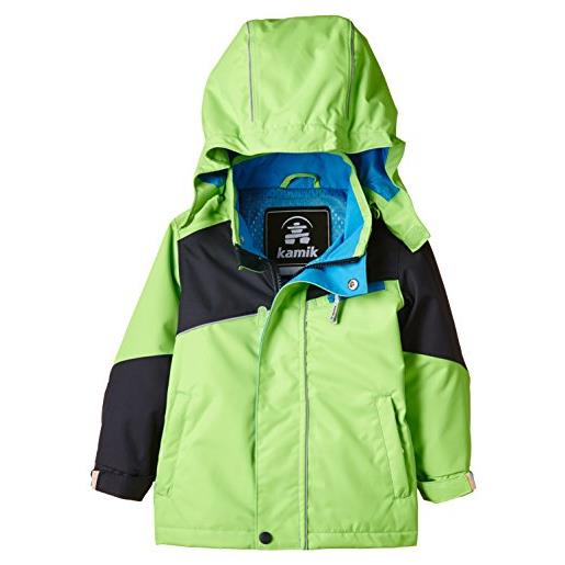 Kamik giacca impermeabile da ragazzo, ragazzo, regenjacke, flash verde, 128