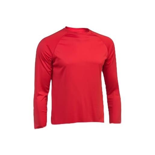 Asioka, 300/14n - maglietta sportiva unisex a maniche lunghe per bambini, unisex bambini, 300/14n rojo 4-6, rosso, 5xs (4-6)