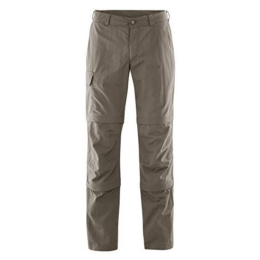 maier sports pantaloni saale-133017, zipp-off uomo, teak, 60