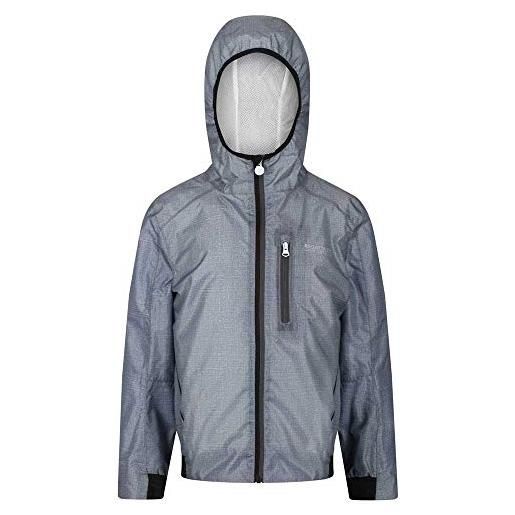 Regatta hydroid' giacca impermeabile rivestimento riflettente con cappuccio, jackets waterproof shell unisex bambini, magnet, 15-16
