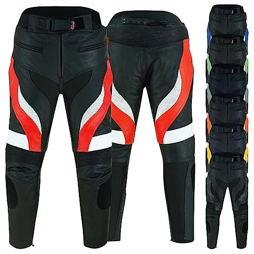 German Wear pantaloni in pelle bovina, per motociclista