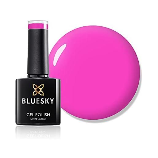 Bluesky smalto gel per unghie in spiaggia ss2024, rosa brillante, lunga durata, resistente ai chip, 10 ml (richiede asciugatura sotto lampada a led uv)