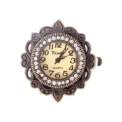 INNSPIRO orologio metallico con perline e filigrana oro antico diam. 30 mm. , 30mm, metallo