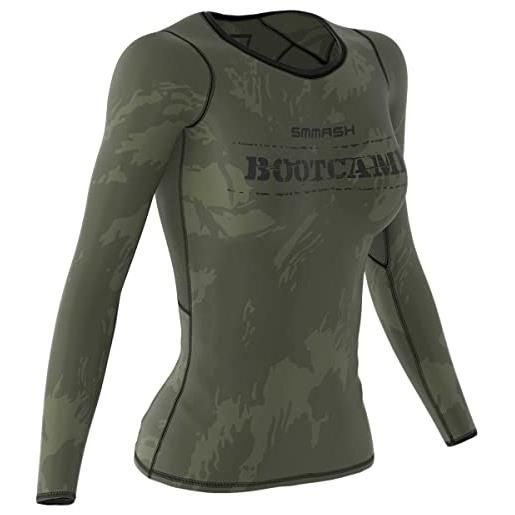 SMMASH camicia funzionale camicia da donna a compressione camicia sportiva a manica lunga traspirante con tecnologia seconda pelle fitness top outdoor