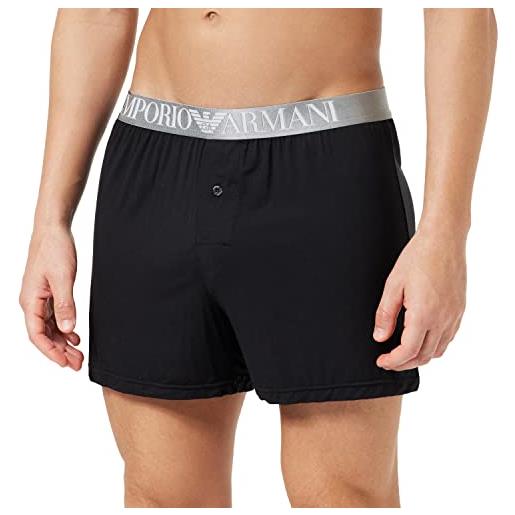 Emporio Armani boxer da uomo soft modal shorts, nero, s