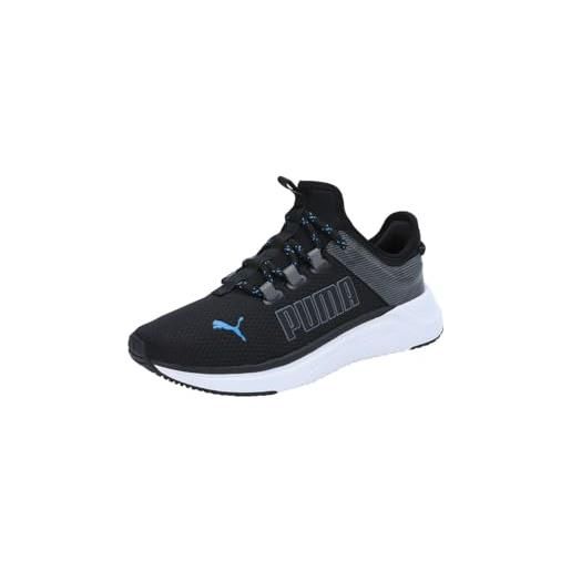 PUMA softride astro slip hyperwave, scarpe per jogging su strada unisex-adulto, nero freddo grigio scuro racing blu bianco, 45 eu