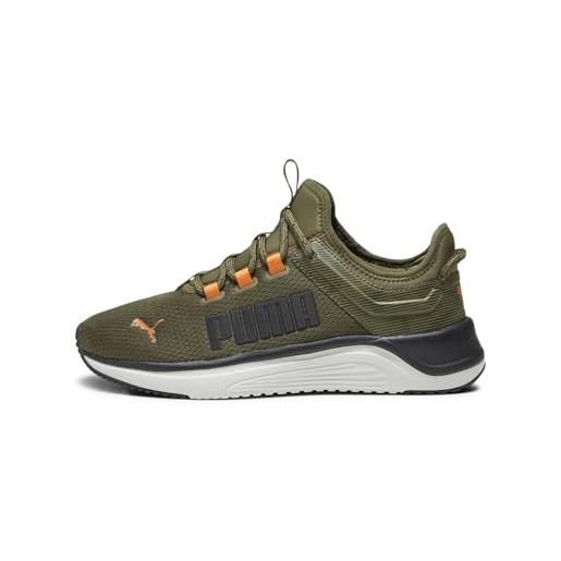PUMA softride astro slip hyperwave, scarpe per jogging su strada unisex-adulto, verde oliva black neon sun piuma grigio, 47 eu