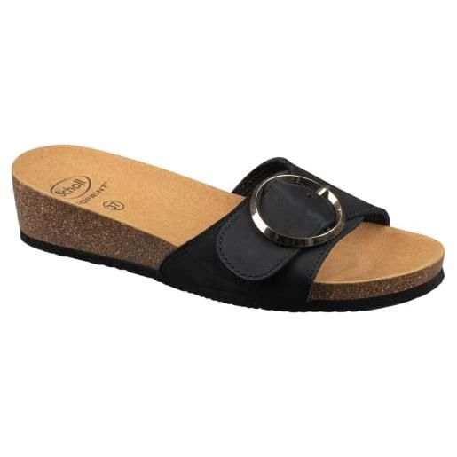 Scholl amalfi mule slide, sandali donna, nero, 39 eu