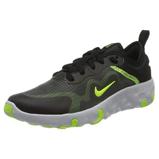 Nike renew lucent (gs), running shoe, black/volt-pure platinum-dark, 36.5 eu