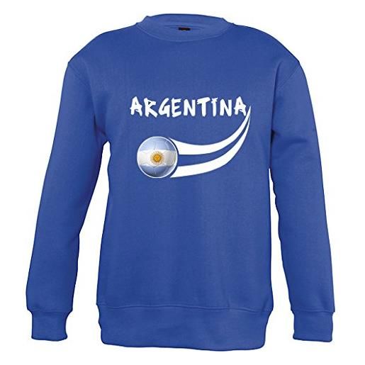 Supportershop felpa bambino royal argentina calcio, sweat enfant royal argentine, blu, 4 anni (taglia del produttore: 4 anni)
