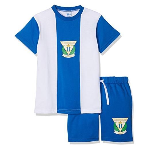 CD Leganés pijleg pigiama corte, bambini, 19pij02-xl, multicolore (bianco/azzurro), xl