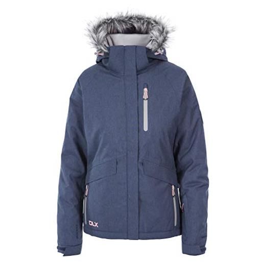 DLX francesca calda impermeabile e antivento, giacca da sci donna, marina marina, xxs