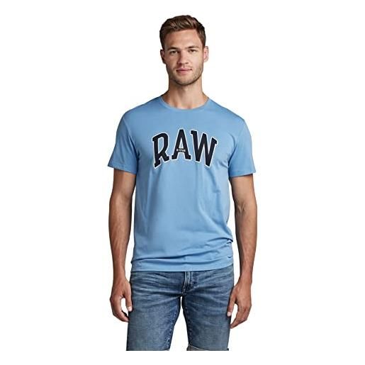 G-STAR RAW men's raw university t-shirt, blu (deep wave d22831-336-8803), s