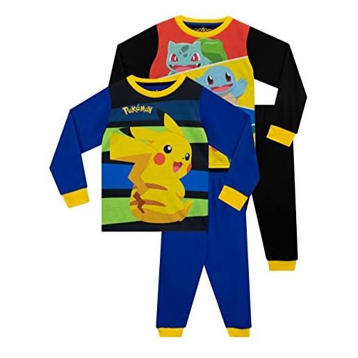 Pokemon pigiama ragazzi 2 pack multicolore 6-7 anni
