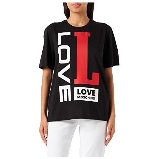 Love Moschino maglietta a maniche corte oversize t-shirt, nero, 52 donna