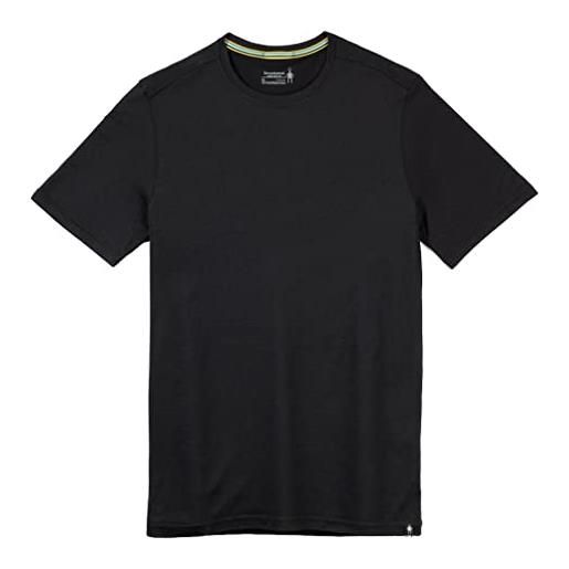 Smartwool maglietta a maniche corte da uomo slim fit maglie termiche, nero, m