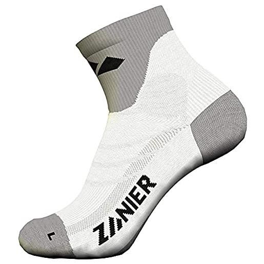 Zanier unisex - adulti 40089-9110-l calzini da immersione, argento, bianco, l