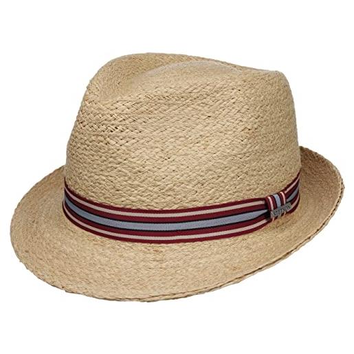 Stetson cappello in rafia terlaco trilby uomo/donna - da sole estivo di paglia primavera/estate - l (58-59 cm) natura