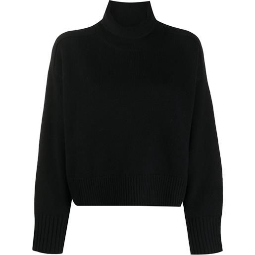 Loulou Studio maglione con collo alto stintino - nero
