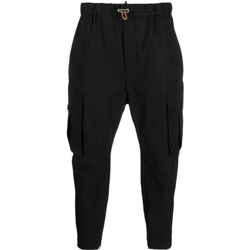 Dsquared2 pantaloni affusolati con coulisse - nero