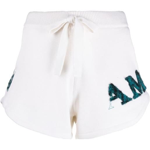 AMIRI pantaloni sportivi con ricamo - bianco