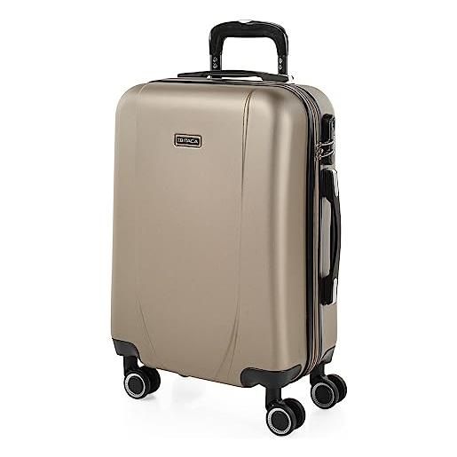 ITACA - set valigie - set valigie rigide offerte. Valigia grande rigida, valigia media rigida e bagaglio a mano. Set di valigie con lucchetto combinazione tsa 71115, champagne
