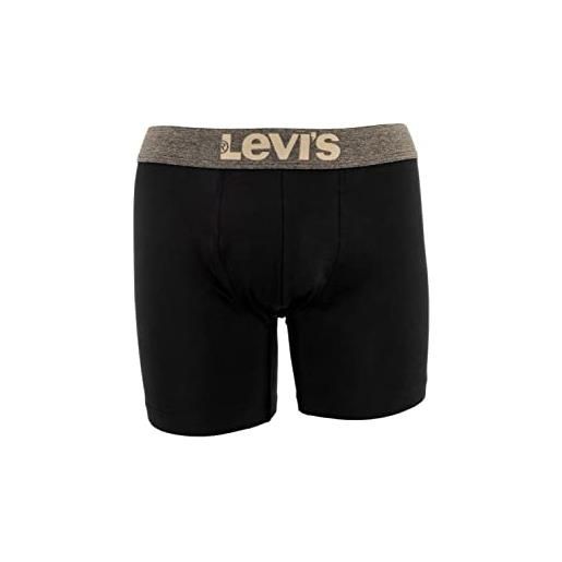 Levi's melange waistband organic cotton men's boxer briefs 2 pack slip, savannah tan, xxl uomini